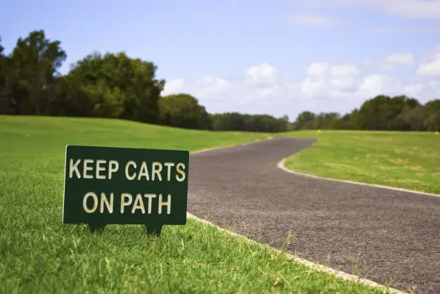 cart path only sign