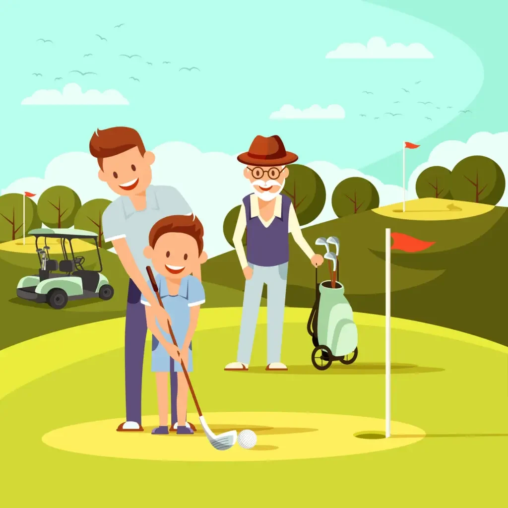 golfing with grandkids